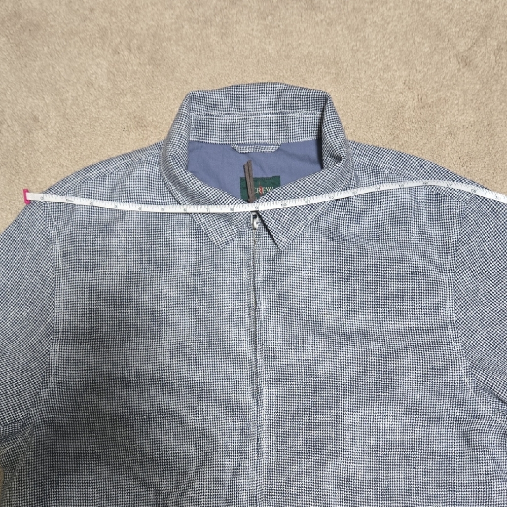 J. Crew Men's Navy Checkered Lightweight Jacket - Picture 9 of 16